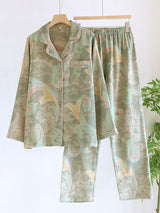 Vintage Printed Long Sleeve Pajamas