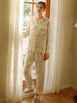 Saitn Magnolia Shirt Pajamas Set