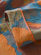 Poppy Flower Long Sleeve Cotton Pajama Set