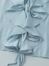 Ruffle Frill Long Sleeve Shirt & Shorts Set