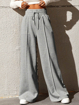 Casual High Waist Solid Color Long Pants