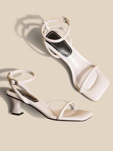 Buckle Ankle Strap Heel Sandals