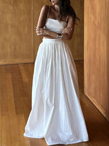 Spaghetti Strap Crop Top &  Maxi Skirt Set