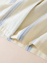 Cotton Stripe Couple Pajama Set