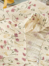 Cotton Floral Long Sleeve Pants Lounge Set