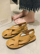 Leather Weaven Flat Sandals