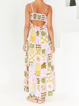 Spaghetti Printed Maxi Dress