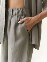 Button Down Shirt With Long Pants Set