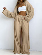 Loose Khaki 2 Piece Sets