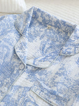 Vintage Printed Cotton Pajama Set