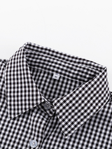 Plaid Long Lantern Sleeve Shirt