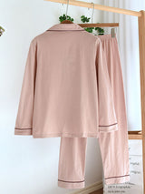 Solid Cotton Couple Pajama Set