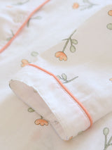 Small Flower Print Shirt Pajamas Set