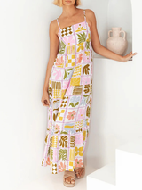 Spaghetti Printed Maxi Dress