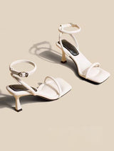 Buckle Ankle Strap Heel Sandals