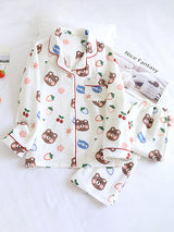 Cotton 2Pcs Bear Thicken Pajama Set