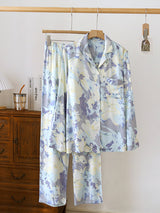 Satin Flower Print Pajama Set