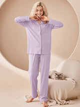 Modal Morandi Color Couple Pajama Set