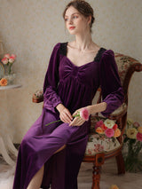 Velvet Split Elegant Nightgown