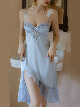 Lace Asymmetrical Hem Nightgown