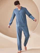 Modal Morandi Color Couple Pajama Set