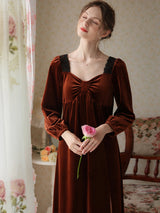 Velvet Split Elegant Nightgown