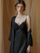 Satin Lace Crisscross Camisole Nightgown