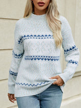 Snowflake Mock Neck Sweater