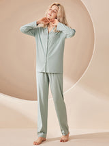 Modal Morandi Color Couple Pajama Set