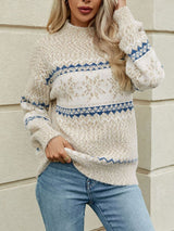 Snowflake Mock Neck Sweater