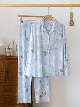 Satin Flower Print Pajama Set