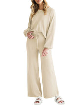 2Pcs Basic knit Loungewear Set