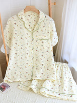 Cotton Tulip Print Pajamas Set