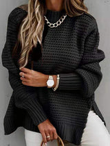 Mock Neck Chunky Knit Sweater