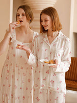 Kafiloe Peach Blossom Cluster Print Pajama Set