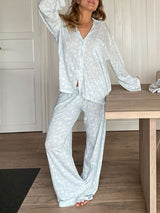 Cozy Sweet Fruit Print Pajama Set