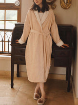 Kafiloe Thick Jacquard Sherpa Robe