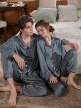 Satin Basic Couple Pajama Set