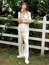 Kafiloe Willow Leaf Print Pajama Set