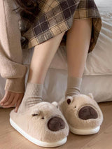 Cute Cartoon Animal Plush Cotton Slippers