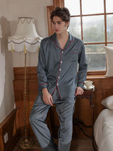 Satin Basic Couple Pajama Set