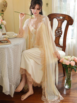 Cotton Elegant Lace Camisole Nightgown