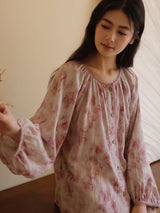 Kafiloe Dreamy Purple Print Pajama Set