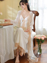 Cotton Elegant Lace Camisole Nightgown