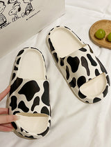 Cow Print Lounge Slippers - Kafiloe