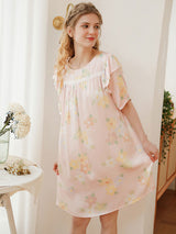 Floral Print Cotton Lounge Nightdress