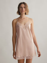 Satin V Neck Spaghetti Strap Mini Nightdress