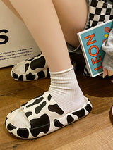 Cow Print Lounge Slippers - Kafiloe