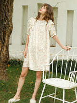 Floral Print Cotton Lounge Nightdress