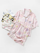 Cartoon Print Cotton Pajama Set - Kafiloe